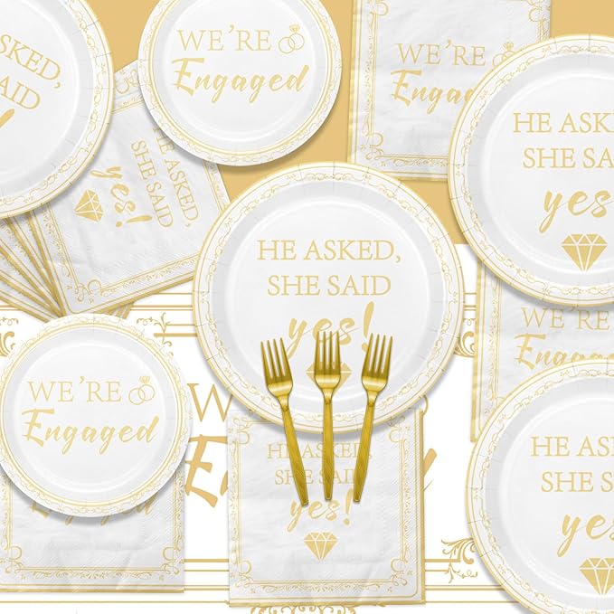 81 Pieces Happy Engagement Party Decorations Including Engagement