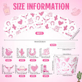 Widecook 96 Pcs Cowgirl Cupcake Toppers and Wrappers Western Cowgirl