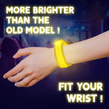 KIRALUMI 8 PCS LED Glow Bracelets, Light Up Wristbands - Halloween