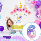 Unicorn Candle Number 6 Candle 6th Birthday Decorations for Girls
