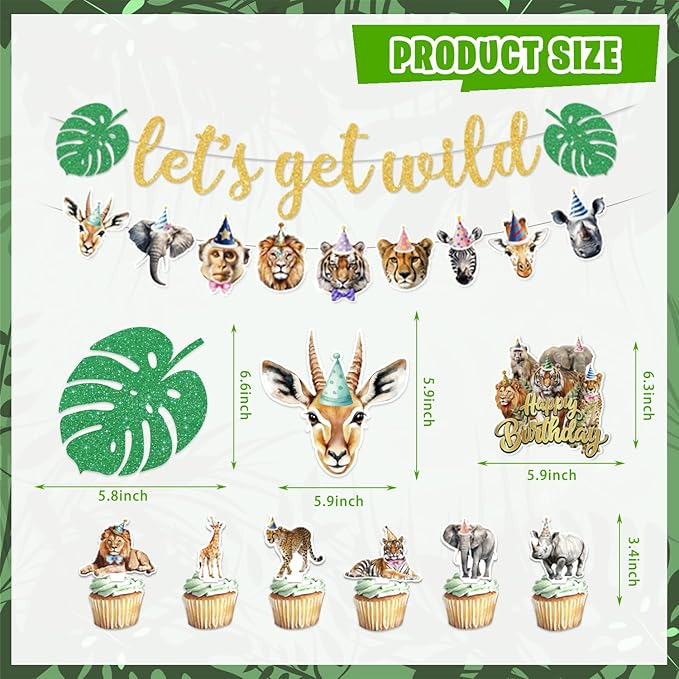 Safari Birthday Party Decorations Jungle Wild Animals Birthday Party