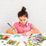 12 Dinosaur Mini Coloring Books Kids with 12 Stacking Crayons Dino