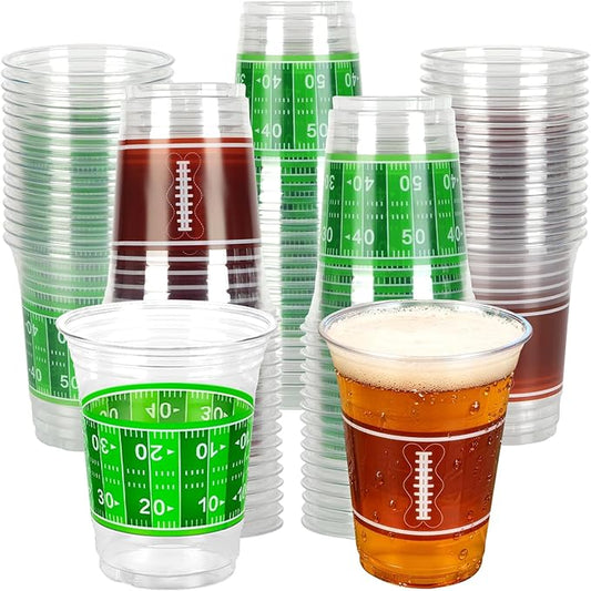 Football Cups Football Party Decorations 50Pcs 16oz Disposable Game