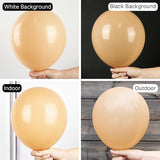 PartyWoo Nude Balloons 50 pcs 12 Inch Beige Apricot Cream Boho Latex