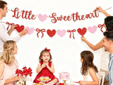Valentine's Day Little Sweetheart Party Banner Glitter Red Pink