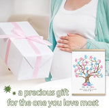 Pumpkin Baby Shower Gender Reveal Fingerprint Tree Canvas Guest