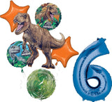Jurassic Dinosaur World 6th Birthday Party Supplies Foil Balloon