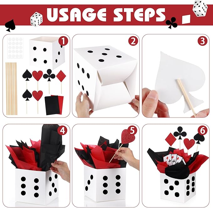 8 Sets Casino Party Decorations Themed Table Centerpieces Casino