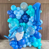 Teal Blue Clear Balloon, 60 Pcs 12 Inches Metallic Blue Cartoon Theme