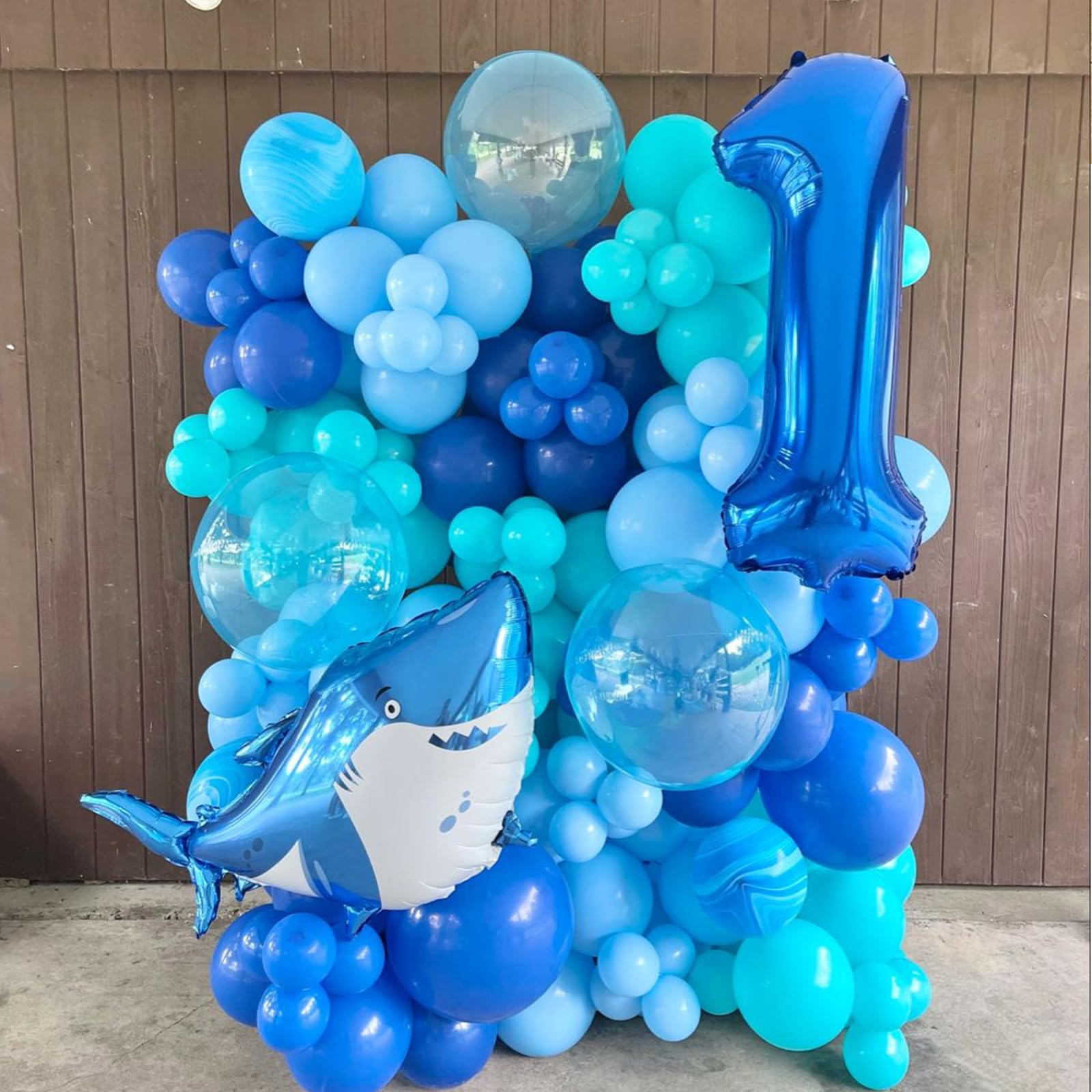 Teal Blue Clear Balloon, 60 Pcs 12 Inches Metallic Blue Cartoon Theme
