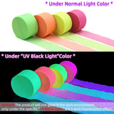 1320feet Blacklight Party Streamer Decorations 12 Rolls Glow Crepe