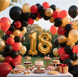 412Pcs Red Black Gold Balloons Arch kit 18 12 10 5 Inch Different