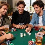 100 Pcs Casino Party Cups 16 Oz Casino Plastic Cup Poker Clear