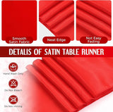 Breling 24 Pack White and Red Disposable Plastic Tablecloths and