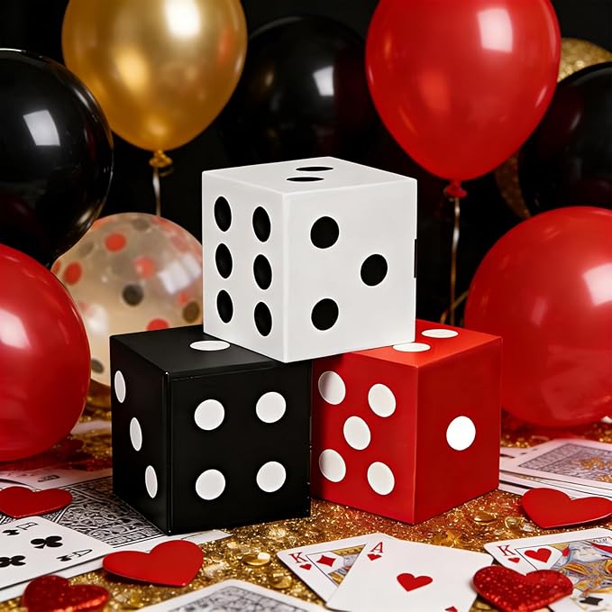 123Pcs Casino Balloon Arch Kit Red Black Gold Balloons with Large