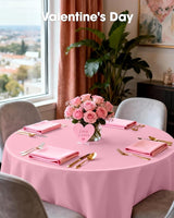 Pureegg Plastic Table Cloth Disposable 10 Pack, 84'' Round Table #3