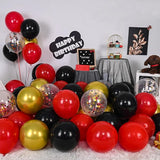 Red and Black Balloon, 60 Packs 12 Inch Red Black and Gold Balloon,