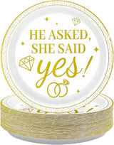 50Pcs Happy Engagement Party Decoration He Asked She Said Yes Paper