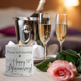 50th Anniversary Candle 50th Wedding Anniversary Present for Couple