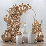 PartyWoo Metallic Gold Balloons 100pcs Different Sizes of 18 12 10 5