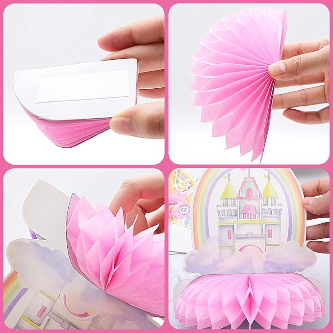 9 PCS Unicorn Party Honeycomb Centerpieces Decorations Party Table