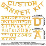 SUNBEAUTY 146 Pcs Gold DIY Make Your Own Banner Customizable Letters
