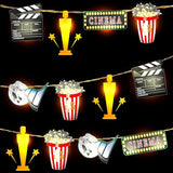 10 ft Movie Night Decorations Movie Night Party Supplies 20 LED