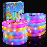 Light Up Glow Sticks Fidget Pop Tubes, 24 Pack Glow in The Dark Party
