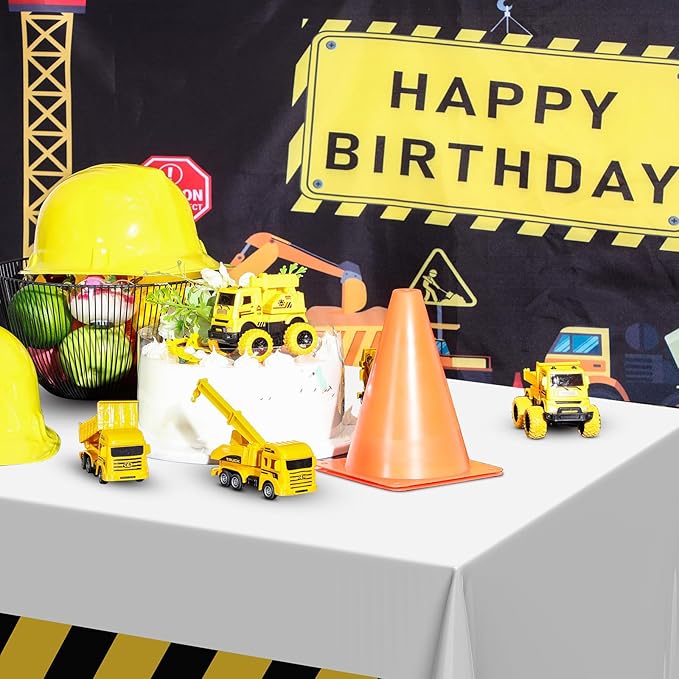 3 Pcs Construction Birthday Party Tablecloth 51 x 71 Inch Road