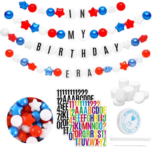 DIY Giant Friendship Bracelet Birthday Garland Kit with Letters Ball