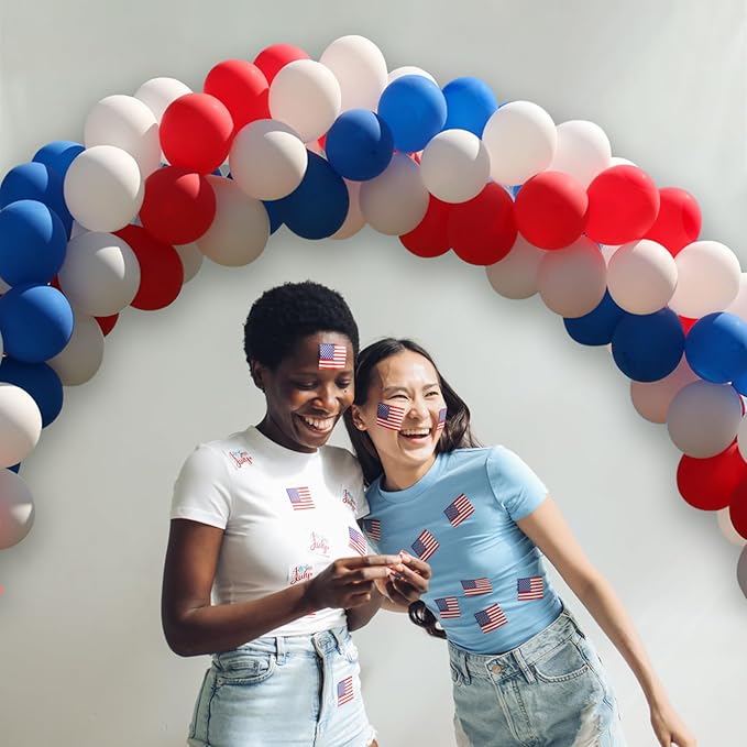 Red White and Blue Latex Balloons 100 Pack for 4th of July