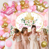 Four Ever a Princess Birthday Decorations Pink Gold Balloon Garland