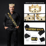24PCS Black Gold Birthday Decorations - Gold Foil Balloons, Star