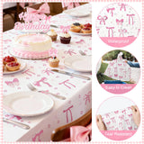 26th Pink Birthday Decorations for Women, Pink Bow Coquette Birthday