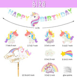 Unicorn 8th Birthday Party Decorations Rainbow Banner Balloons No.8