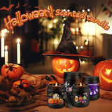 Halloween Scented Candles Set 4 Pack 7oz Each Soy Wax Candles with