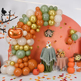 Fall Balloons Garland Arch Kit, Burnt Orange Pumpkin Foil Balloons,