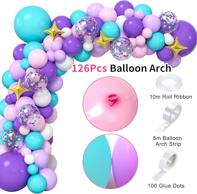 Unicorn Birthday Decorations Party Supplies for Girls Purple Unicorn