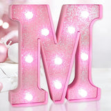 Pink Light Up Letters, LED Marquee Letters for Table, Small Glitter #1