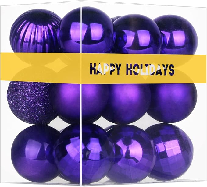 18Pcs Christmas Balls Ornaments for Xmas Tree - Shatterproof