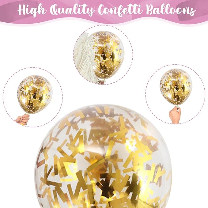 Pink Gold Balloons Set 12 Inch Matte Pink Pastel Baby Pink Metallic