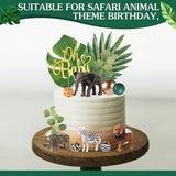 42 Pcs Safari Jungle Animal Cake Toppers Wild One Zebra Lion Giraffe