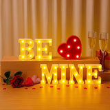 Honoson 7 Pcs Valentines Day Decoration, Be Mine Light up Sign