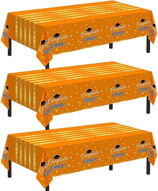 Childom 3 Pack Graduation Tablecloth,Graduation Decorations Class of #