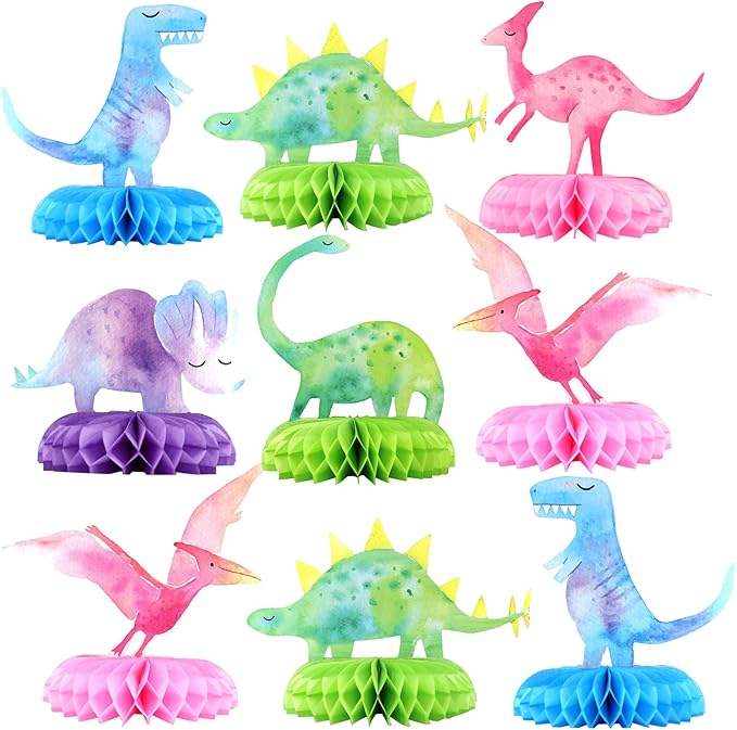Dinosaur Baby Shower Centerpieces 12 PCS Dino Party Honeycomb
