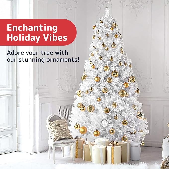 Prextex 36pc Shatterproof Christmas Ornaments Set - Gold Christmas