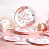 Love in Bloom Bridal Shower Decorations 168pcs Bridal Shower Plates
