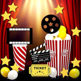 38 Pcs Movie Night Decorations Popcorn Box with Balloons 3D Fake