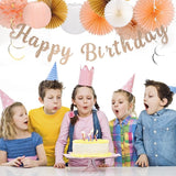 Champagne Gold & Peach Boho Birthday Party Decor Kit 21 Piece Autumn