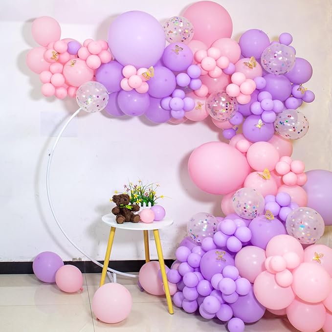 Pink and Purple Balloons 100 Pack 12 inch Light Pink Purple Latex